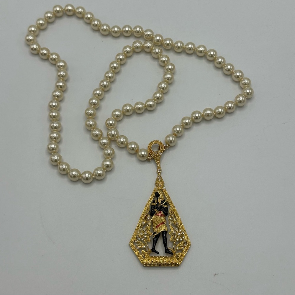 Camrose & Kross JBK Egyptian Pharaoh Faux Pearl Necklace NIB